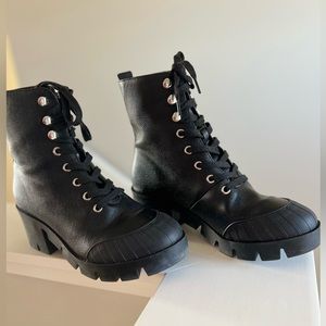 Black leather ASOS Combat boots